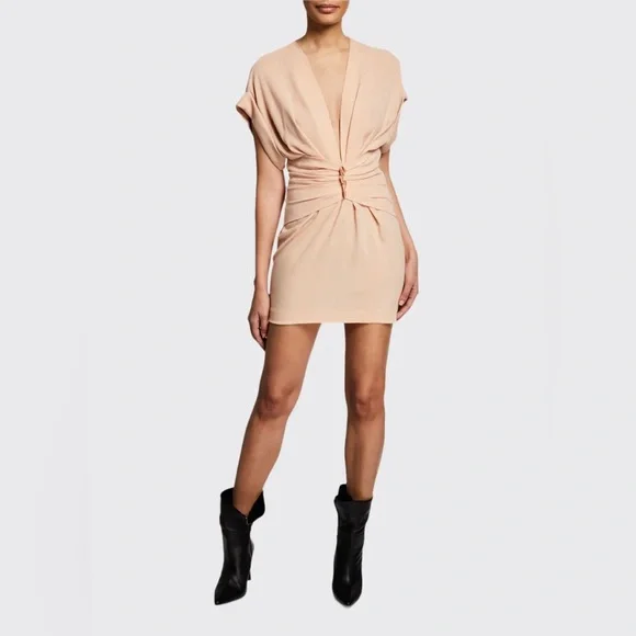 IRO PARIS “Gastona” Black Low-Cut Mini Dress Size 34 XS 0 2 - Picture 10 of 12